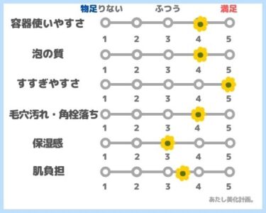 ロゼット洗顔パスタ「海泥スムース」評価シート